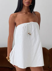 Isafelia Strapless Playsuit Off White