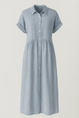 Chic Women'S Midi Dress With Handy Pockets
