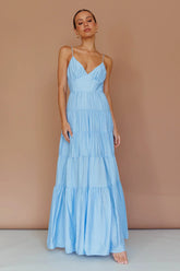Main Attraction Cami Strap Maxi Dress Blue