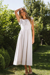 Amani Plaid Maxi Dress Final Sale