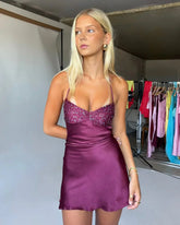 Cute Sheath Spaghetti Straps Purple Short Homecoming Dress With Beading