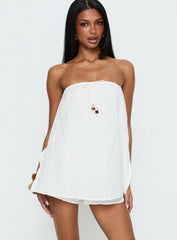 Isafelia Strapless Playsuit Off White