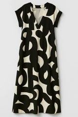 Chic Women'S V-Neck Maxi Dress With An Elegant Silhouette
