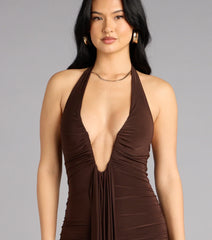 Allyssa Halter Sash Mermaid Formal Dress