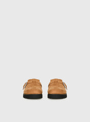 Raxton Faux Suede Clogs Brown