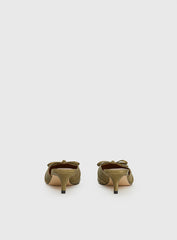 Unrivaled Pointed Toe Faux Suede Heels Green