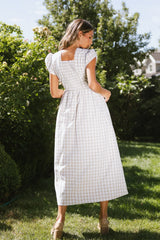 Amani Plaid Maxi Dress Final Sale