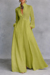 Serena Flowing Button-Front Maxi Dress - Effortless Chic For Any Occasion